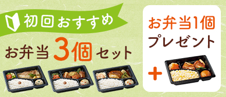 初回おすすめお弁当3個セット