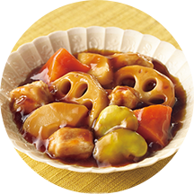 酢豚風黒酢あんかけ