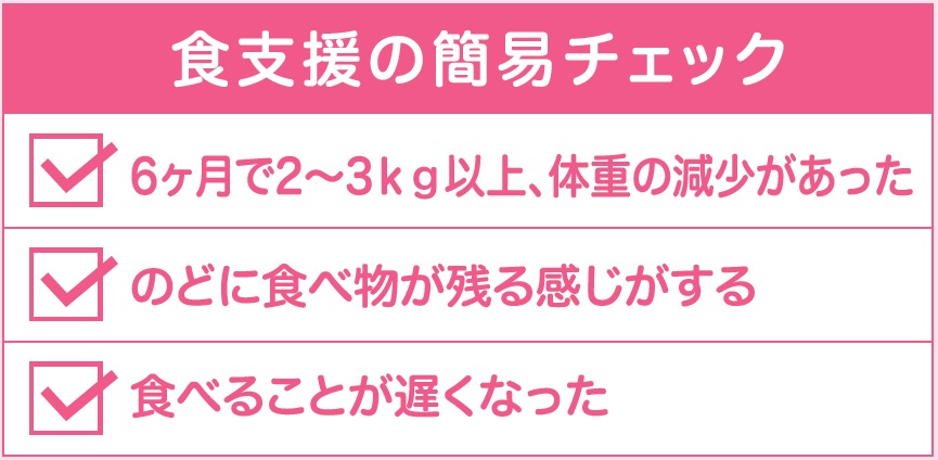 食支援の簡易チェック